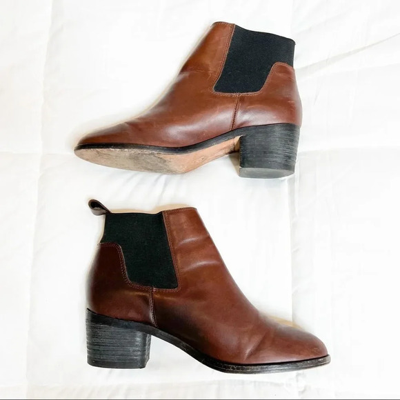 Matt Bernson Brown Leather Chelsea Ankle Boots - Picture 3 of 8